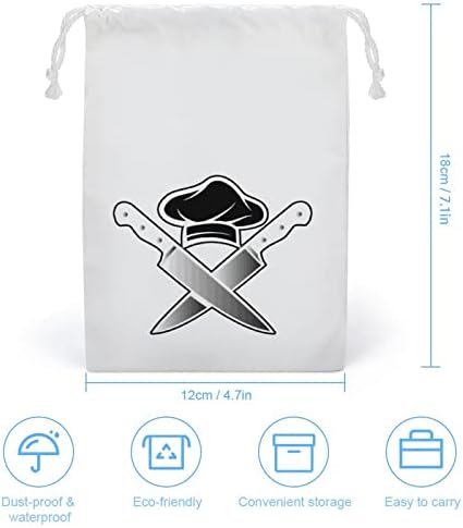 Chef hat nož za skladištenje vrećice za prašinu otporne na prašinu, poklon za prašinu trajna