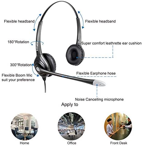 Voicejoy slušalice sa jednim uhom Ultra noise Canceling & amp ;njegov kabl za Avaya IP 1608, 1616, 9601,