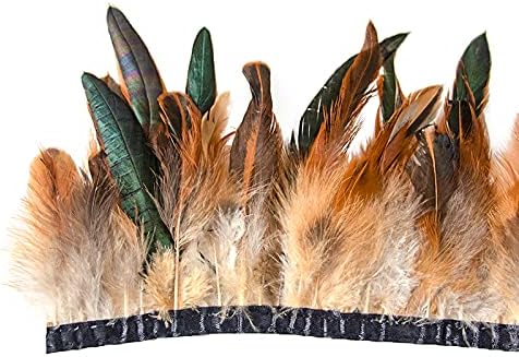 FEARAFTS prirodni Rooster Feathers Trims 5-7 inčni pero resama zanat šivanje kostim paket od 2 metara