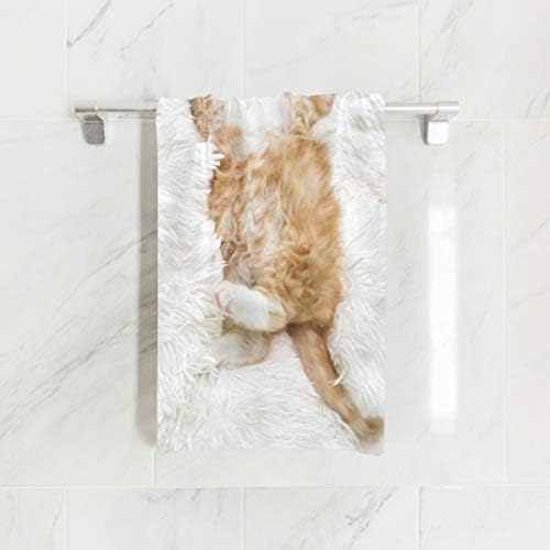 Alaza MicroFiber teretana za ručnik Maine Coon Cat Kitty, brz sušenje Sportski fitness znoj za lica za pranje