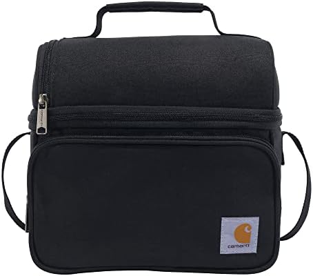 Carhartt Deluxe izolovana torba za hlađenje za ručak sa dvostrukim pretincem, crna & Cool Hladnjaci od Fit + Fresh,