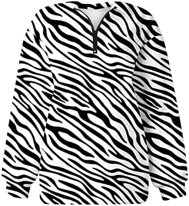 Duksevi za žene Zip Up bluza vrhovi seksi padajuća sportska majica s dugim rukavima plus veličina tee vrhovi