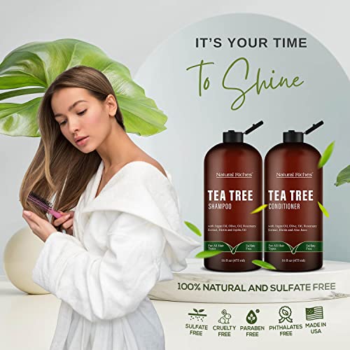 Natural Riches Tea Tree šampon i regenerator Set - revitalizacija & jačanje, za svrab i suho vlasište,