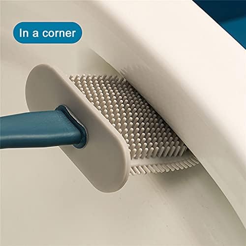 Toaletna četkica 1pcs silikonska toaletna četka gumene glave Držač čišćenja WC zidni zid viseći domaćinstvo
