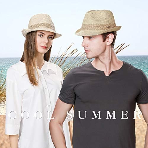Fancet Slama Fedora Panama Sun ljetna plaža šešir Kubanski Trilby muškarci žene 55-64cm