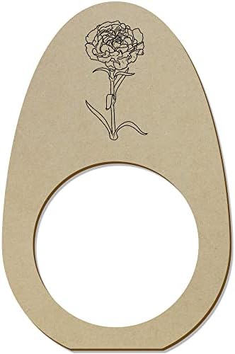 Azeeda 5 x 'Cvjetnice karanfil' Drveni prstenovi / držači / držači salveta