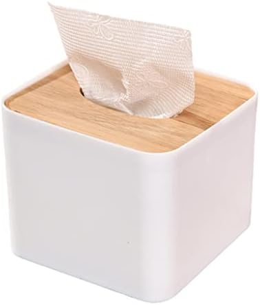 Ylyajy Creative Drveni tkivni tkiva Izdržljiv Jednostavan stil papirnog kutija Square tkiva sa ubrusom