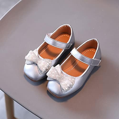 Cipele za djevojčice za malu djecu Mary Jane ravne cipele Casual Slip na luk Pearls baletne školske