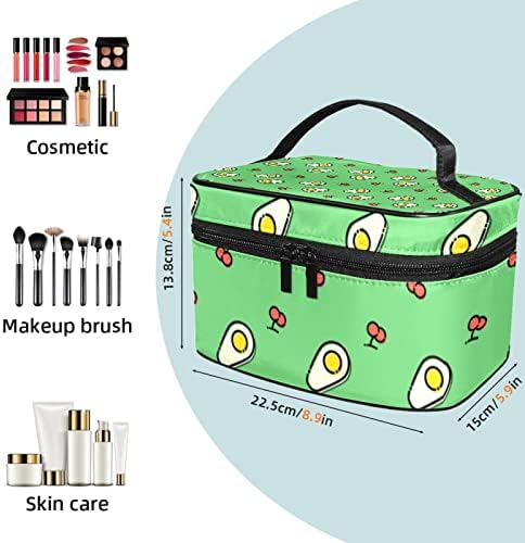 Yoyoamoy Travel Makeup torba, Bešavna avokado Cherry Green Velika kozmetička torba Make up organizator