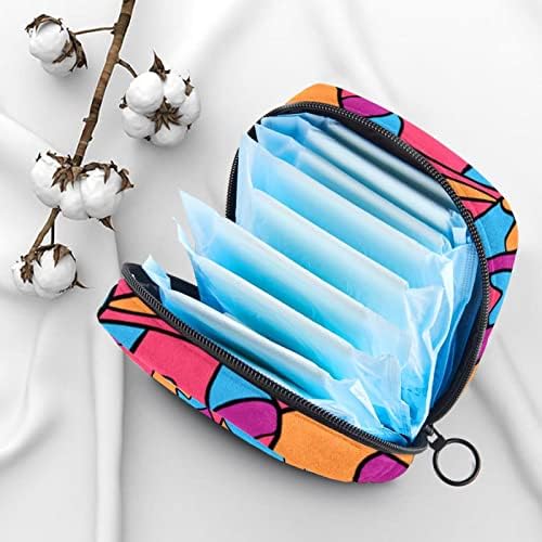 Torba za sanitarnu ubrusu, menstrualna jastučna torba Panty Liners Tampon Držač ženski proizvod sa patentnim zatvaračem za teen djevojke Žene dame, ljubičasta plava narančasta