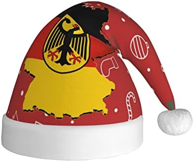 Njemačka karta Zastava Funny odrasle pliš Santa šešir Božić šešir za žene & amp ;muškarci Božić Holiday
