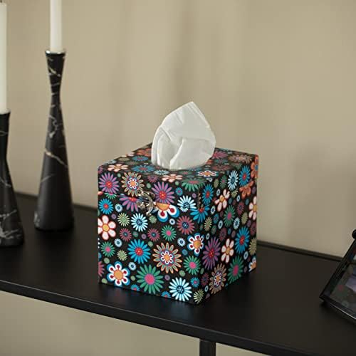 Držač kutije za čišćenje lica za vaše kupatilo, ured ili ispraznost s ukrasnim cvjetnim dizajnom