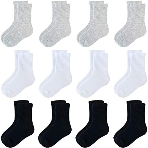 Jamegio dečačke čarape za posadu 12 pari pamučnih atletskih čarapa za male dečake devojčice