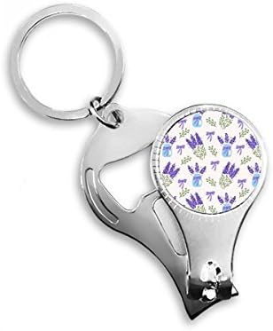 Cvijeće Dekoracija lavande lavande slikanje Nail NIPPER prsten ključeva Otvarač za ključeva