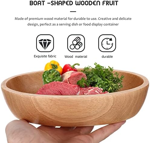 Zerodeko Drvena zdjela, dugačak čarobnjak u obliku drveta Bowl Dekorativni poslužitelj za hranu, hljeb, voće, užinu, zalogaj, desertni tanjir tablice Center, kuhinja, blagovaonica