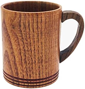Drvene šalice za kafu Čajne čaše sa ručkom, 9.5oz, 280ml, pijenje za drvo za pivo / kavu / mlijeko / vodu