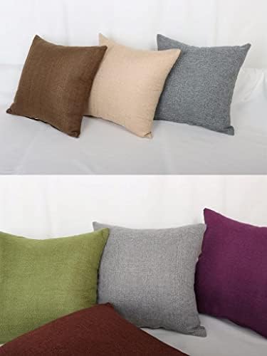 Jastuk od posteljine od premium kvalitete - posteljina na poklopcu 17x17 inča Burgundija - naglasite