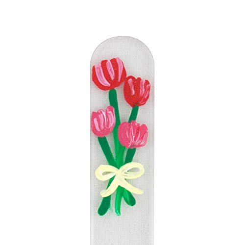 Buket tulipana ručno obojena originalna Češka Kristalna turpija za nokte sa odgovarajućim akrilnim