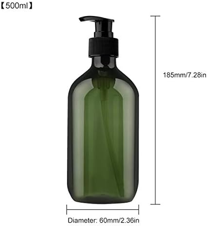 YeBeauty pumpe boce, 17oz / 500ml Tekući sapun za pumpe FISTNERSER Velike prazne plastične posude za ponovno punjenje - 2 pakovanje zelena