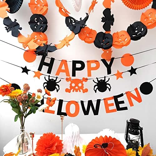 Halloween Paper Party Decoortions Zatvoreni set za kućni klub Bar Halloween Spider bundeve vijenca Happy