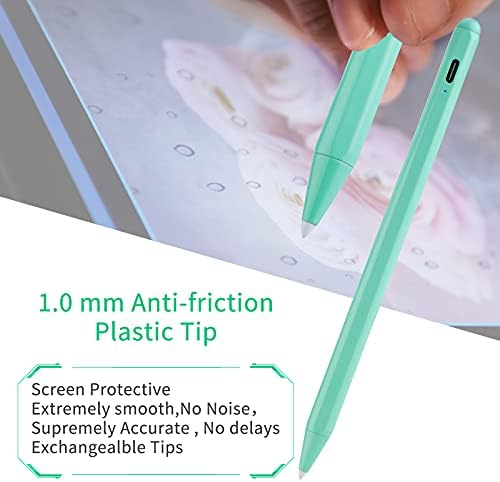 iPad Pro 12.9 5. / 4. olovka za olovku, 1,5 mm odbacivanje palma zamenljivo fino vrhovi aktivni olovkom kompatibilan sa olovkom za jabuke za iPad Pro 12,9-inčni 5 / četvrti Gen Stylus za crtanje olovke za crtanje zelene boje