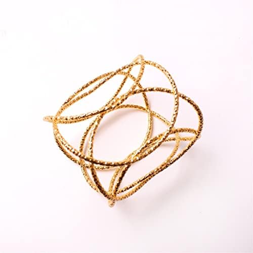 N / A 12 komada prstena za salvetu modna žičana tkana salveta prsten kreativni plesni plen prsten za prsten hotela