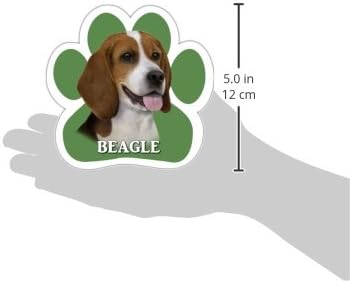 Beagle Auto Magnet sa jedinstvenim dizajnom u obliku šape mjeri 5.2 x 5.2 inča prekriven visokokvalitetnim