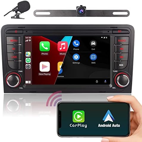 Automobilski stereo kompatibilan sa bežičnim karplay / Android Auto za Audi A3 S3 RS3 2003-2012 sa 7 inčnim