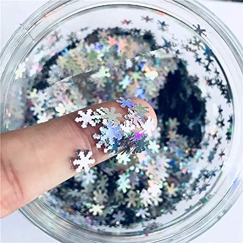 Snowflake Confetti Glitter Laserski šljokice za DIY zanate, ukras za nokte, ukras za zabavu