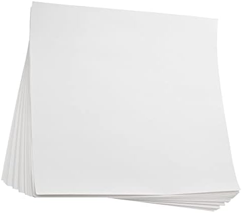 Craftybook White CardStock Paper - 50pc Bijela 12x12IN Bulk White Cardstock listovi za scrapbooking, kartice