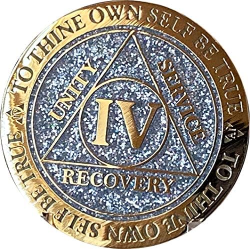 4 godine AA medaljon Reflex srebrni sjaj pozlaćeni čip u boji IV