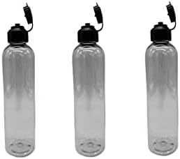 8 oz OZ CISTE COSMO plastične boce -3 Pakovanje Empty Cunteri za ponovno punjenje boca - esencijalna ulja - kosa - proizvodi za čišćenje - aromaterapija | Poklopac za doziranje sa remenom - prirodnim farmama