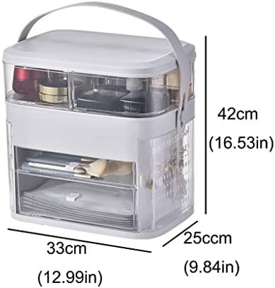 Razjum prijenosni prijenosni kozmetički kutija za spremište za skladištenje proizvoda za skladištenje kutija za skladištenje ormara za skladištenje poklopca pogodan za kupaonicu