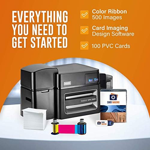 Fargo Dtc1500 dual side ID kartica Printer & zalihe paket sa karticom Imaging Software 51405