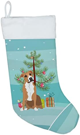 Caroline's Wires WDK3113CS Pit Bull Fawn 3 Božićne božićne čarape, kamin Viseći čarape Božićna sezona Dekor