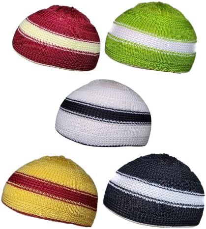 Set 5 boja muslimanske molitve šešir za djecu beba lobanje kapa AMN388 kapica Islam Kufi Peci šešir