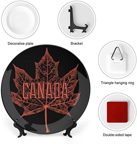 Kanada javorov list keramičke kosti Kina ukrasne ploče sa štandom viseći ukrasima Ploče za večeru