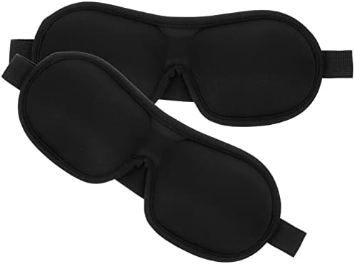 Coheali crne maske 2pcs Sleep Eye maska ​​za sjenjenje Spajanje poklopca za oči Podesivo svjetlo