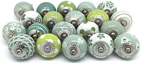 10 dosadnih zelenkastih keramičkih ručnih ručnih obrubljenih keramičkih vrata Kuhinjski ormar za ladicu