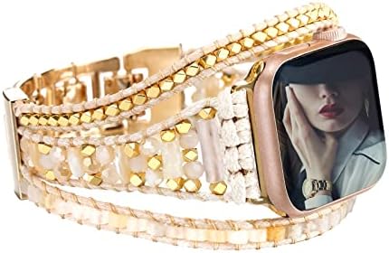 Yukinno vintage kožne trake kompatibilne s Apple Watch Band Women Muškarci 38mm 40mm 41mm 42mm 44mm 45mm 49mm 49mm 45mm 49mm Namjera od prirodne kože Apple Watch remen za zamjenu za iWatch bend seriju 8 7 6 5 4 3 2 1 se ultra