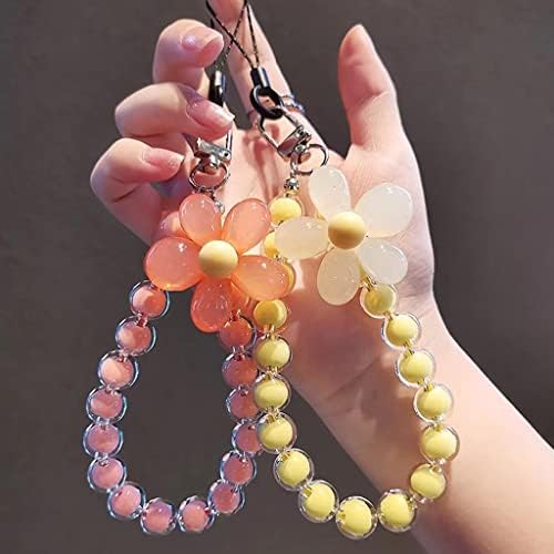 Xmtxzym ručno rađena Perla za cvijeće lanac za ručni kabl u boji perle u perli za mobilni telefon