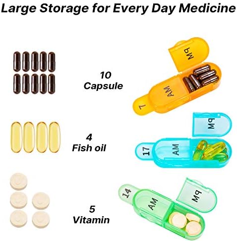 Daviky Organizator mjesečnih pilula 2 puta dnevno, 30-dnevni Organizator pilula AM PM, jednomjesečni Organizator