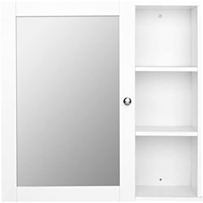 N / A kupaonski ormar jedno ogledalo vrata 3 pretinac ormar za odlaganje MDF boja u spreju bijeli zidni ormar