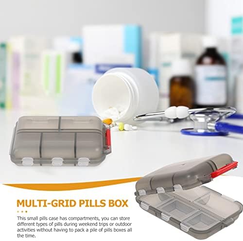 ROSENICE putna futrola za pilule za kampiranje prenosiva kutija za pilule sa 10 pretinaca dvoslojni