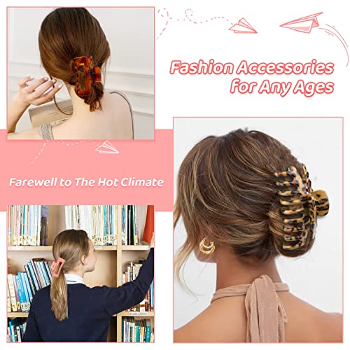 8 boja Strong Hold Hair Claw Clips, 2 Styles Neslip srednje velike čeljusti Clip Hair Accessories For Women