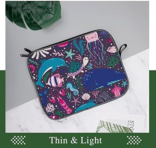 Morske životinje Dolphin i kitova Laptop Case Prenosni torba za laptop torba za torbu za torbu za nošenje za muškarce Žene 13inch