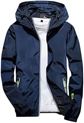 Ymosrh muška jakna Muška povremena boja plus veličine kapuljača reflektirajuća patentna zip na otvorenom sportski kaput jakna