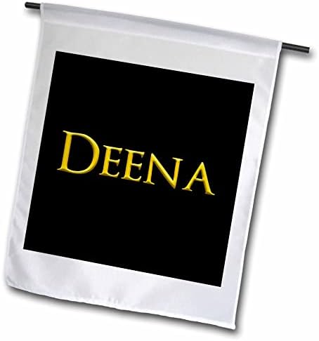 3drose Deena cool ime za djevojčice u SAD-u. Poklon žute na crnom šarmu-zastave