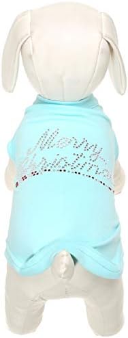 Mirage PET proizvodi 12-inčni rubni božićni košuljnjak za prstenje za kućne ljubimce, srednje, aqua