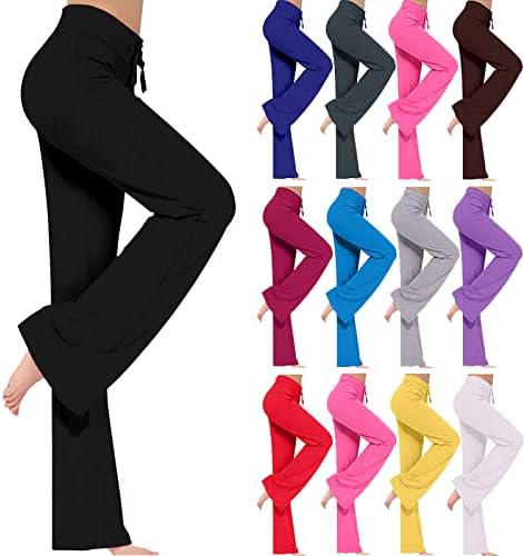 Ženske joge hlače ravno noga labavo udobne modalne pamučne bootcut hlače nacrtavaju vježbanje trčanja